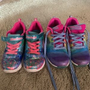 2 pairs Girls’ Skechers Sneakers size 2